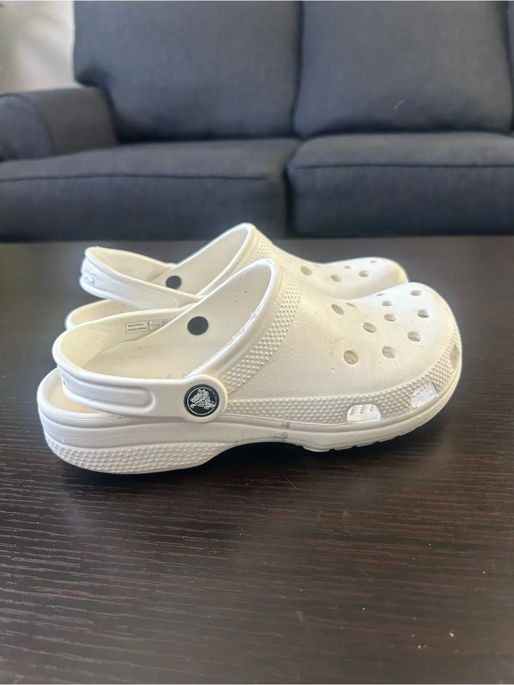 Crocs Classic White junior Clog Sandals - Comfortable Slip-On